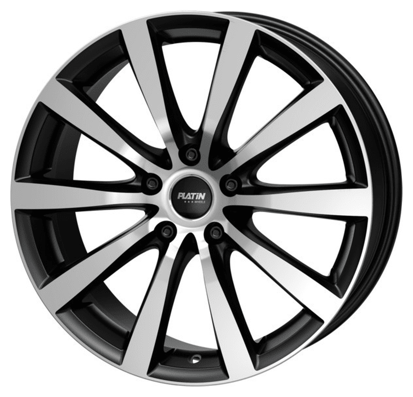 Felga P66 — BLACK MATT FRONT POLISHED